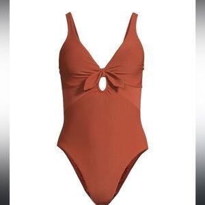ROBIN PICCONE Ava Plunge Underwire One-Piece Swimsuit